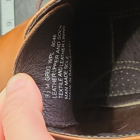 Alfani Men's Greg 8046 brown tan leather shoes size 9.5 Derby business office - Picture 5 of 12